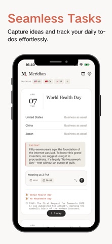 Meridian - daily handbook iPhone screenshot