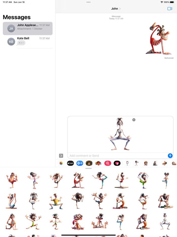 Wacky Yoga Stickers