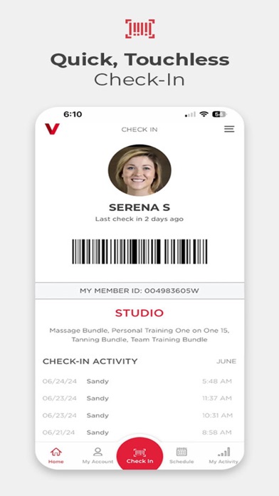 VASA Fitness Mobile Screenshot