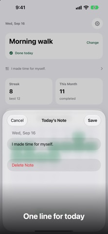 DoneToday: Daily Log screenshot