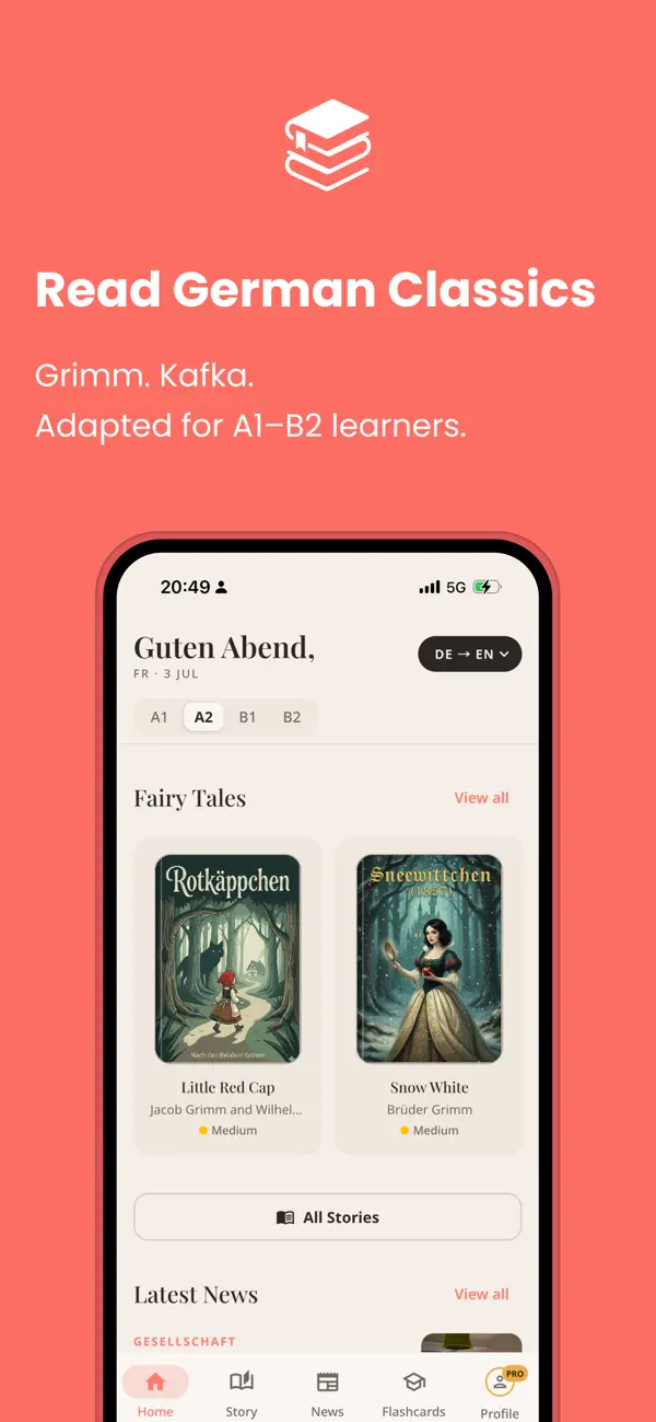 Screenshot #1 pour Mitlesen: Learn German Reading