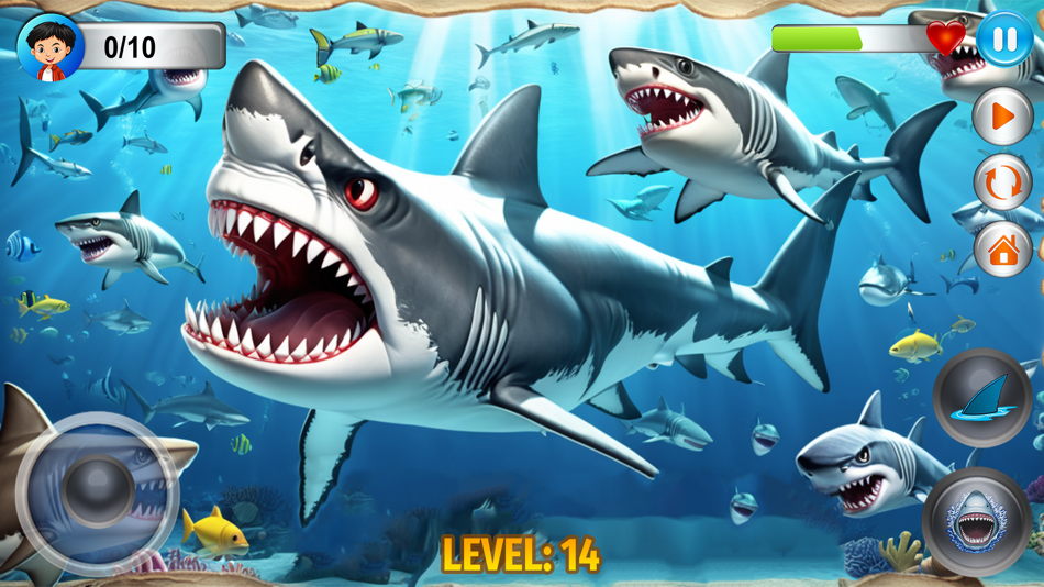 #4. Angry Shark Simulator Games 3d (iOS) 由: PLASMA IT SOLUTIONS