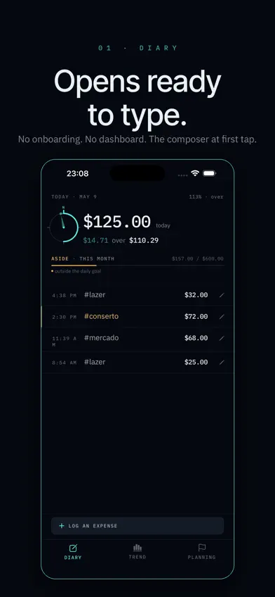 tack: daily spends. screenshot 2