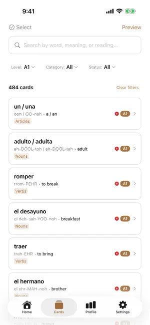 Learn Spanish Vocabulary DELE screenshot 3