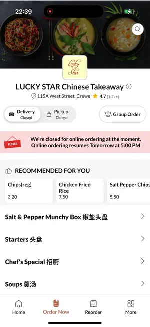 LUCKY STAR Chinese Takeaway screenshot 2