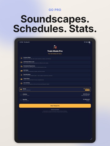 Train Mode: Focus Timer iPad screenshot