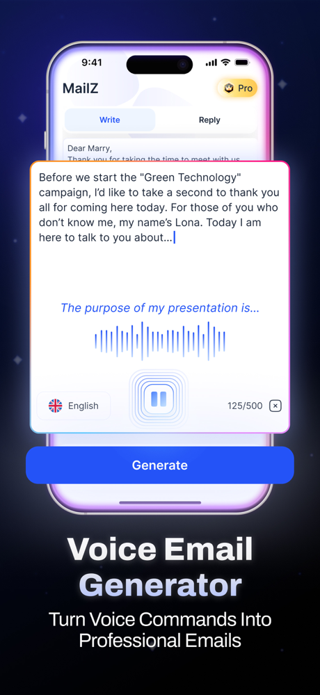 MailZ: AI Email Generator screenshot 4