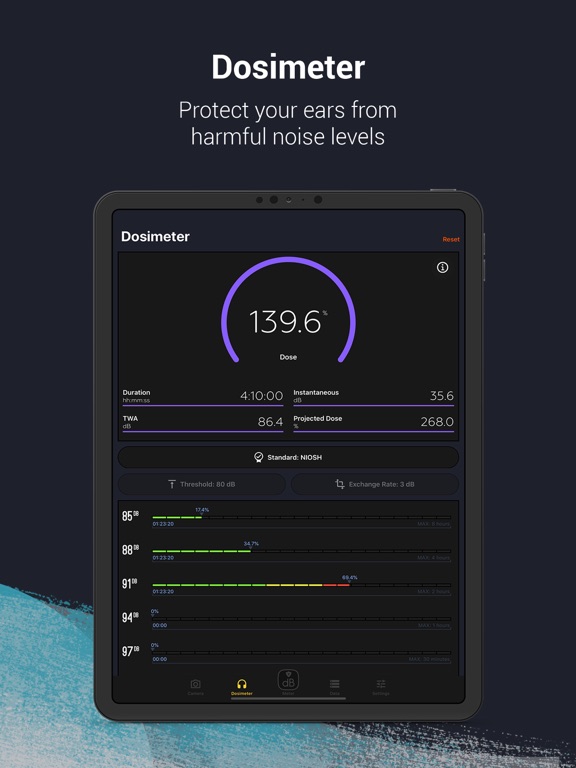 Decibel X PRO: dBA Noise Meter iPad screenshot 4 - Utilities app