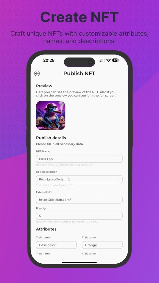 #7. Pirix Lab - NFT Creator & Mint (iOS) Podle: Dedaldev Doo