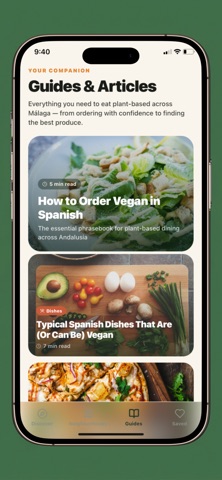 Vegan Food Hunter Malaga iPhone screenshot