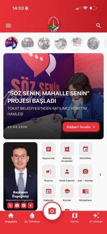 Tokat Belediyesi app screenshot