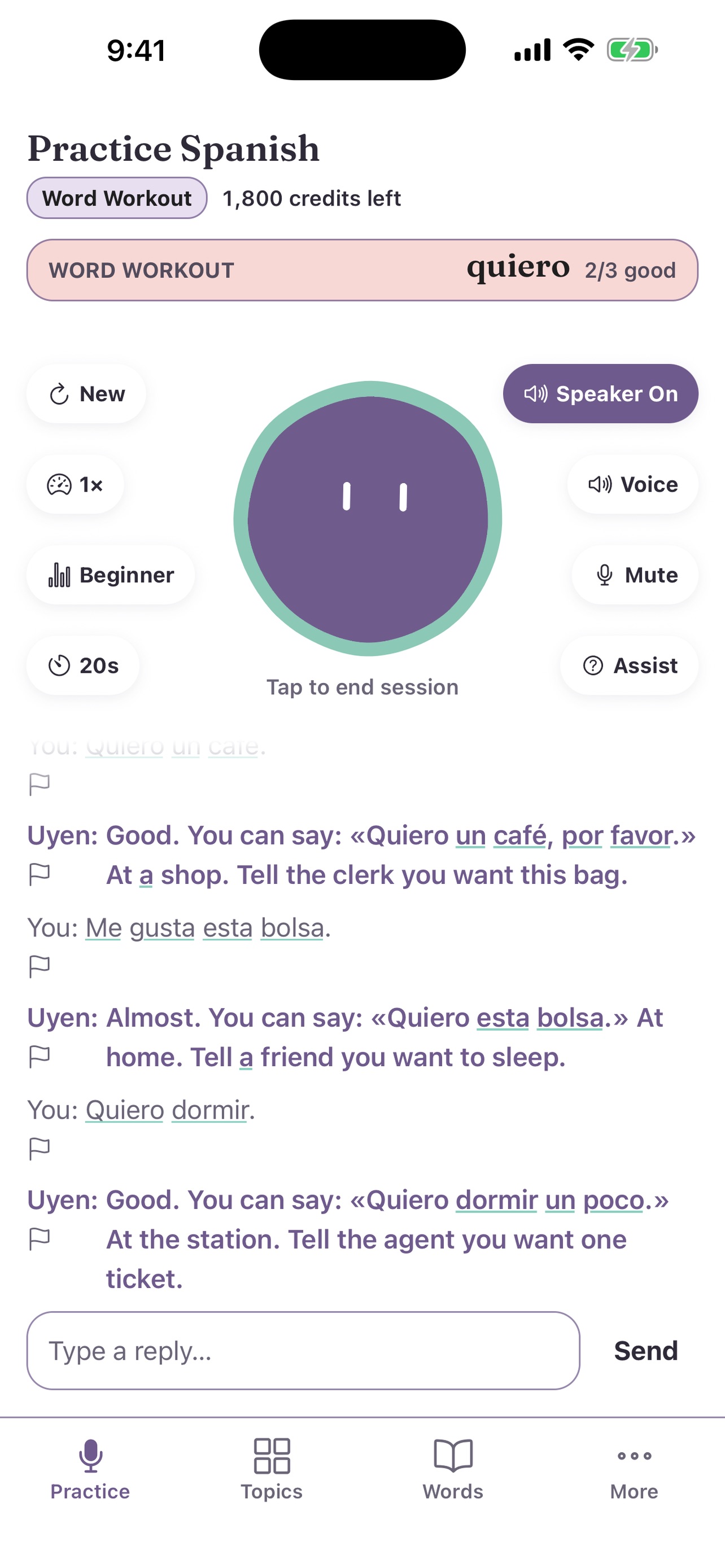 Screenshot 3 of Uyen: AI Language Practice