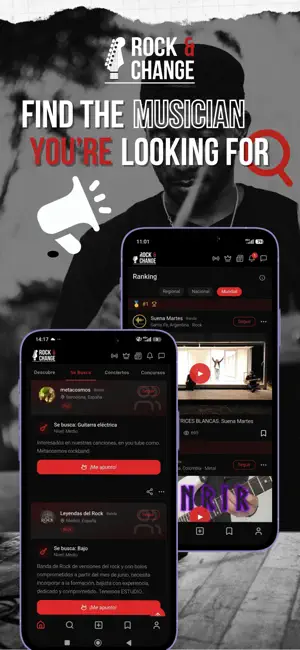 Rock & Change: Conecta Músicos screenshot 4