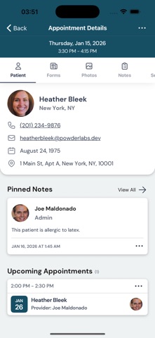 ProFile Aesthetic Management iPhone screenshot
