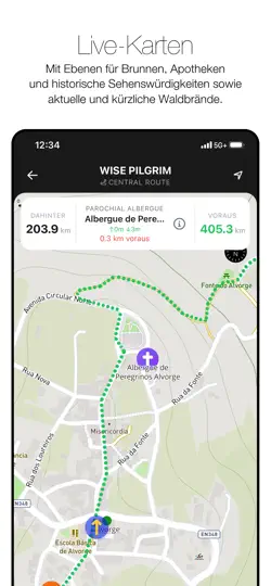 Screenshot von Wise Pilgrim Camino Portugués auf dem iPhone 5