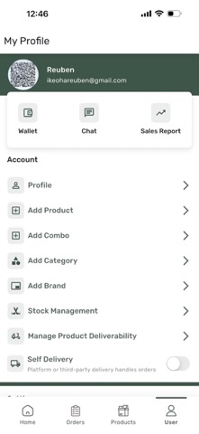 FreshFace: Vendor Dashboard screenshot