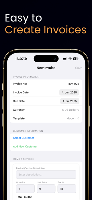 Simplio Invoice Generator Screenshot 5 of 7