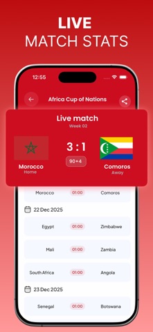Huba Football - Live Score Hub iPhone screenshot 1