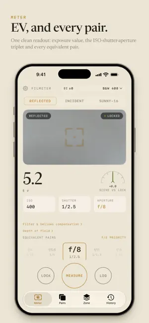 Filmeter: Film Light Meter screenshot 1