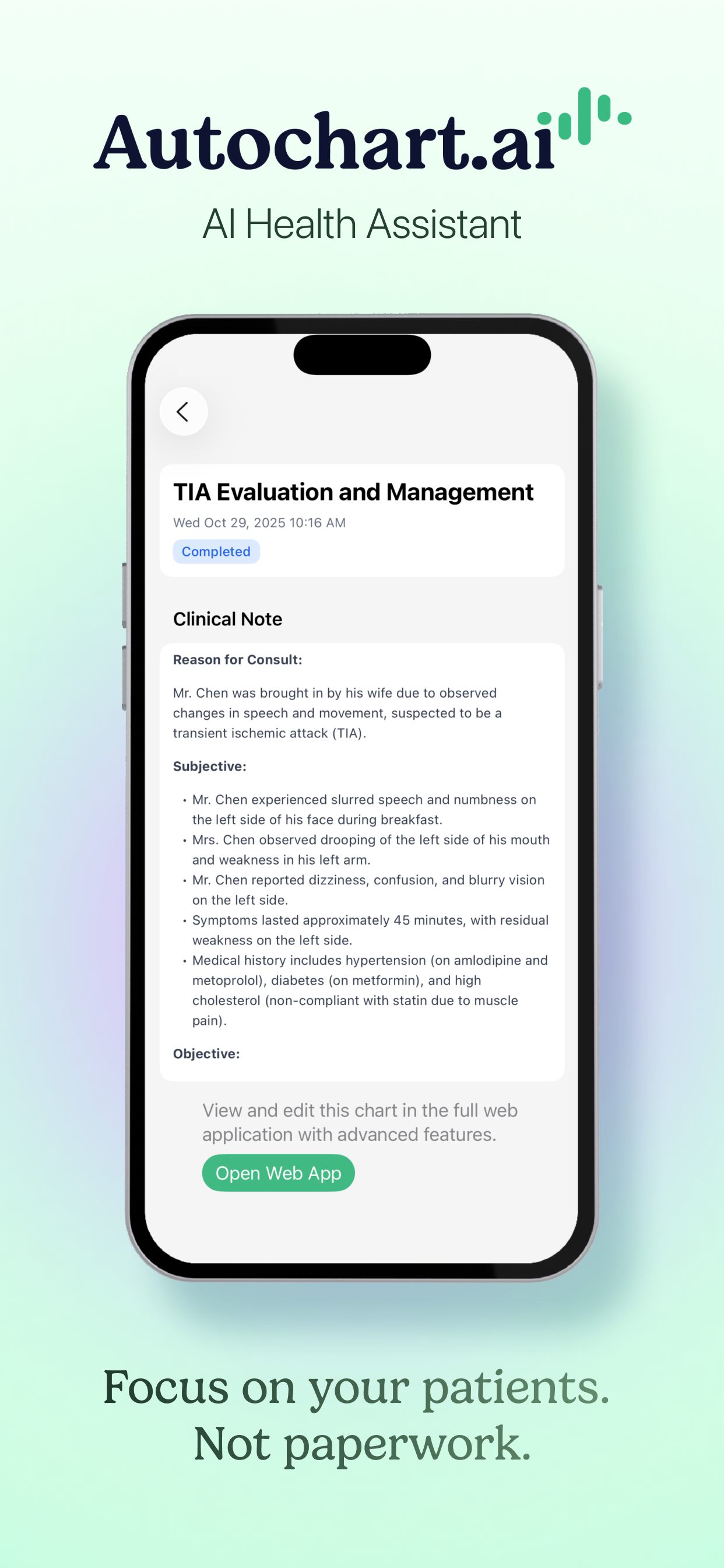 Autochart.ai Health Assistant