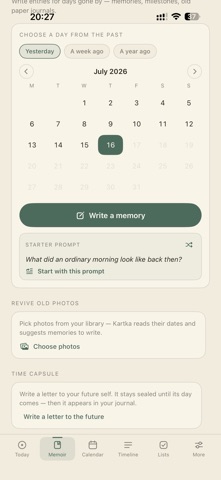 Kartka Journal iPhone screenshot
