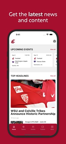 WSU Cougars Gameday iPhone screenshot