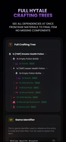 Crafting Planner for Hytale screenshot