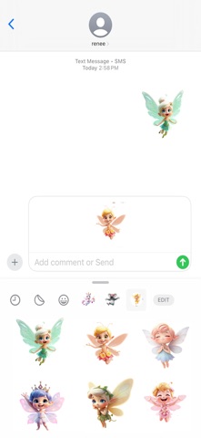 Twinkling Fairy Stickers iPhone screenshot