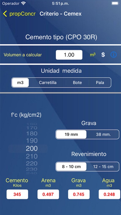 Proporcionamiento concreto