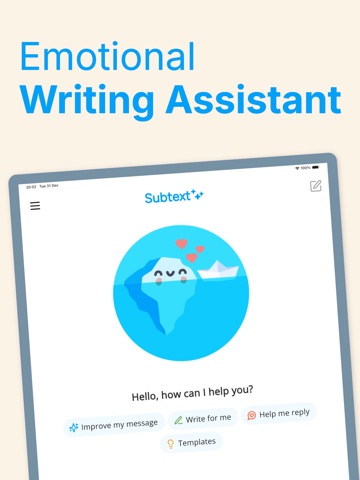 Subtext: AI Writing Assistant iPad screenshot
