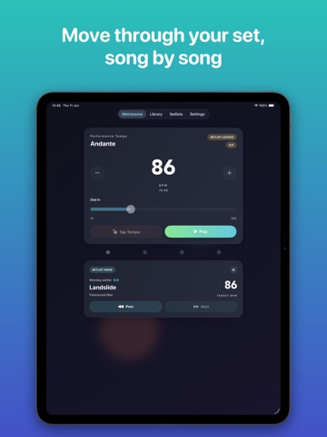 Downbeat - Pro Metronome iPad screenshot