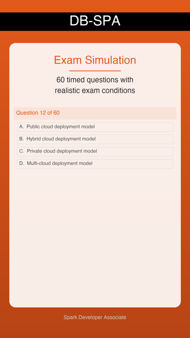 Screenshot #2 pour DB Spark Developer Assoc Prep