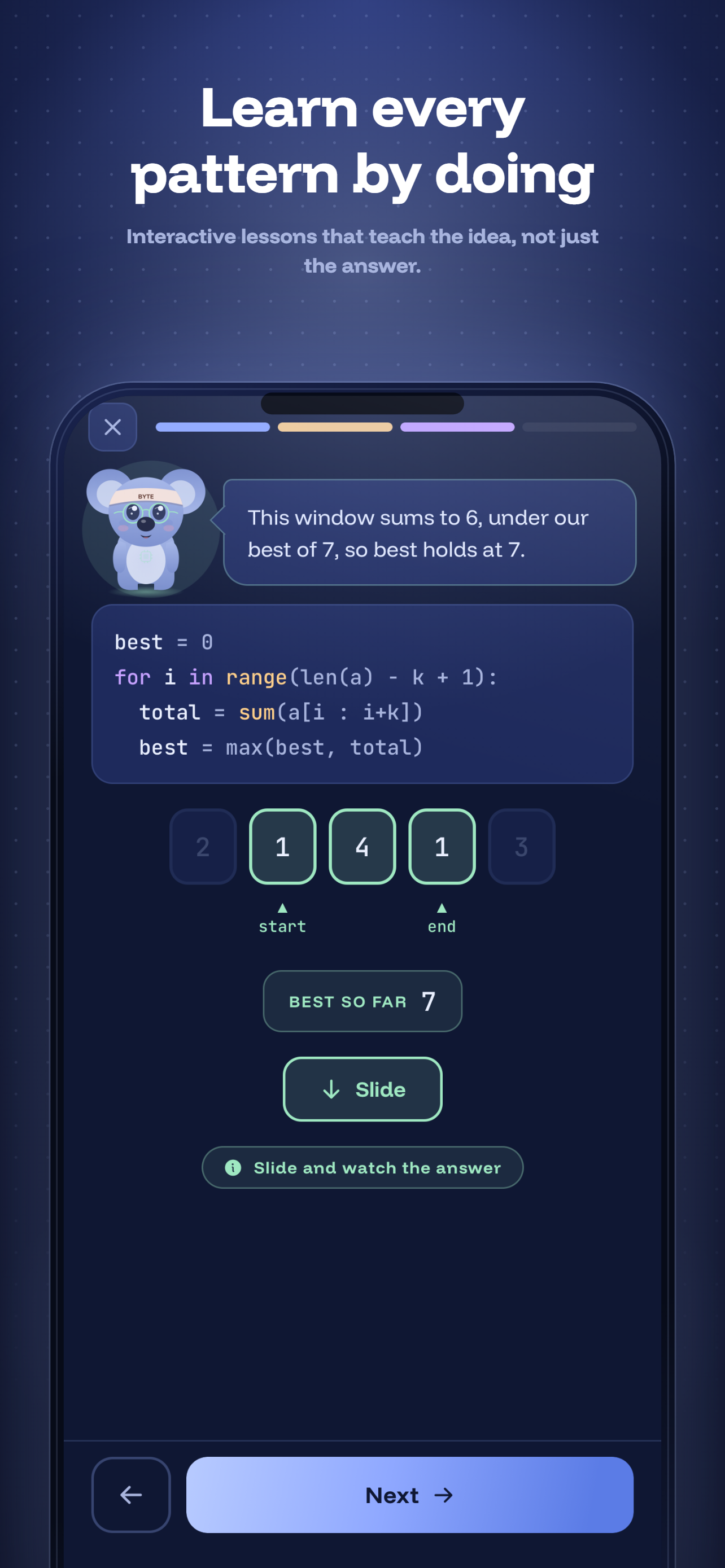 Byte: Practice DSA screenshot 2