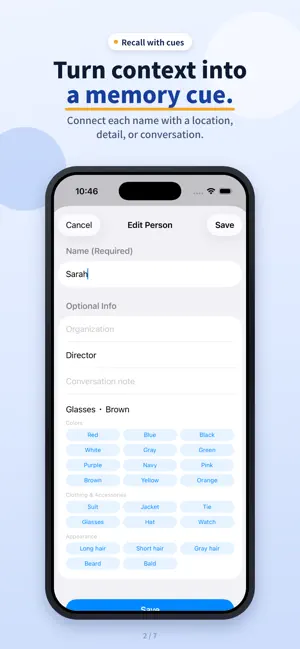 NameSpark: Never Forget Names screenshot 2