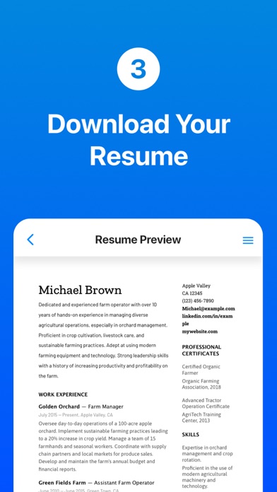 Screenshot #3 pour Resume Builder Pro with AI