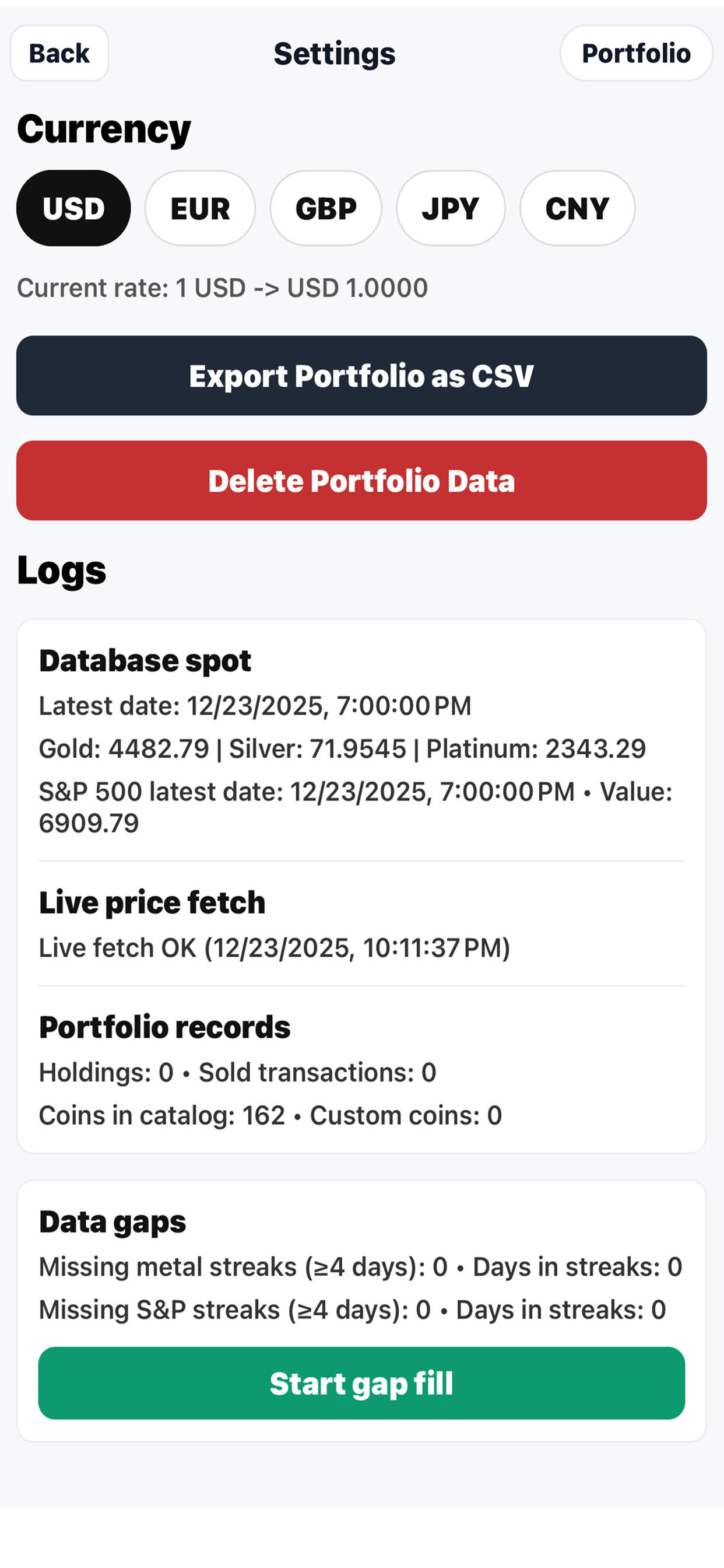 Coin Portfolio