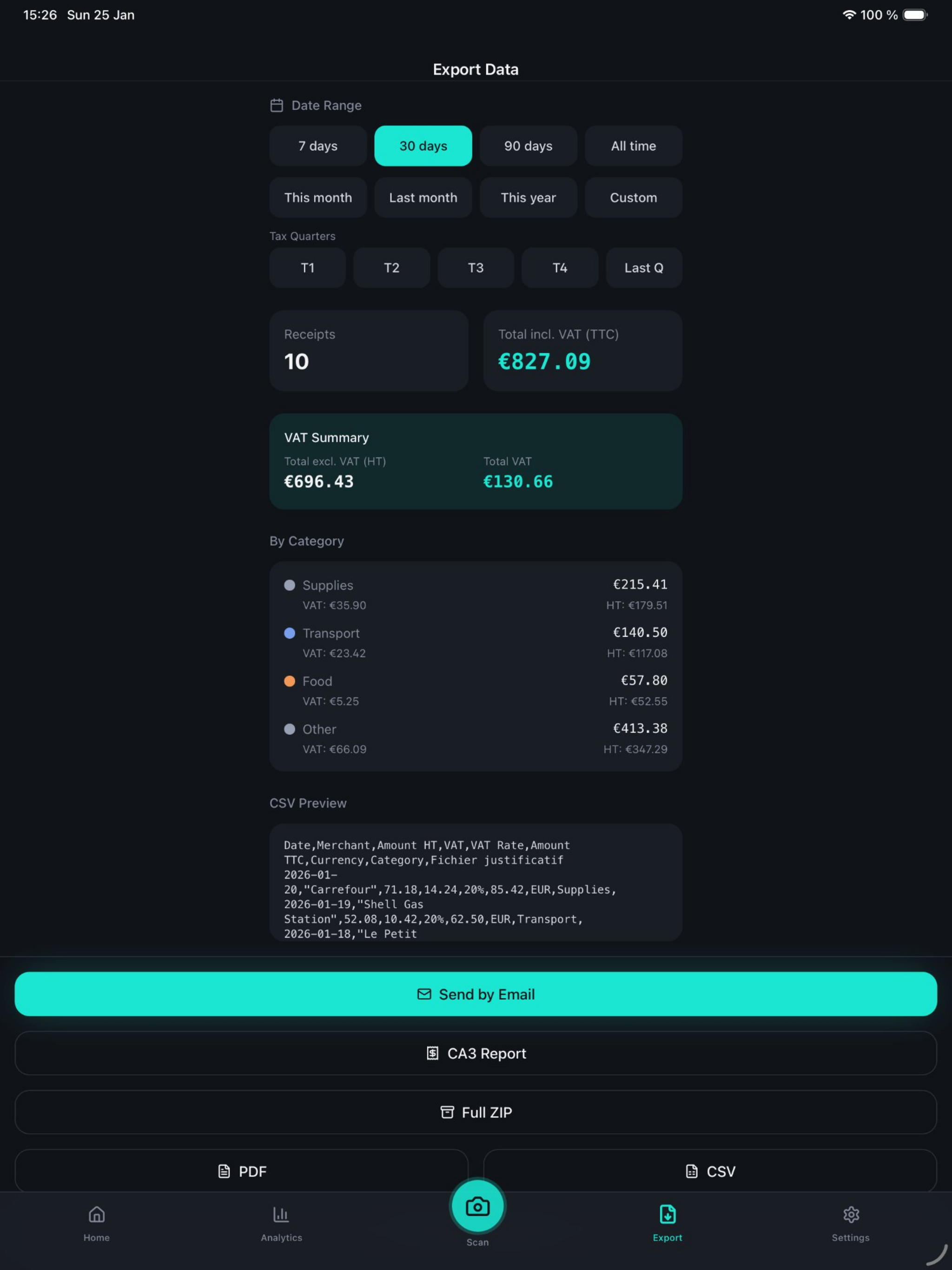 My Pocket Scan - Reçus screenshot 10