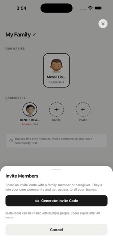 BENET: Voice Baby Tracker iPhone screenshot
