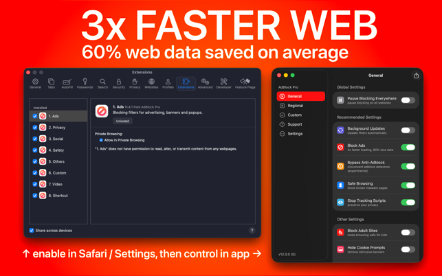 AdBlock Pro for Safari Screenshot