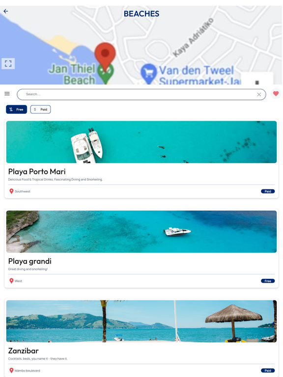 Cura-app iPad screenshot 1 - Travel app