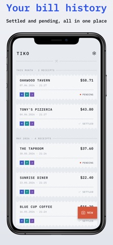 Tiko: Split Bill & Tip Calc Screenshot 1 of 6
