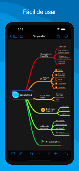 ‎SimpleMind - Mapas mentales Screenshot