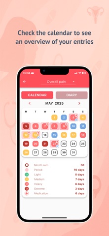 Endometriosis Diary App screenshot