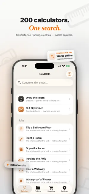 BuildCalc: Material & Estimate screenshot 1