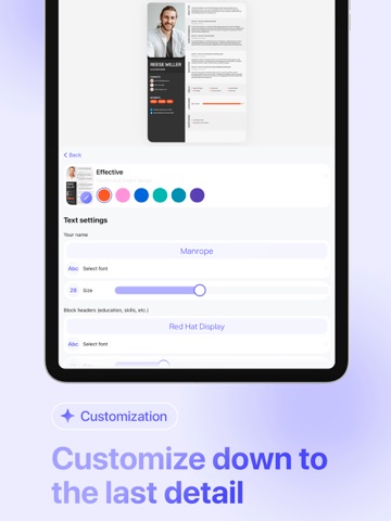 CVNow: CV Resume maker iPad screenshot