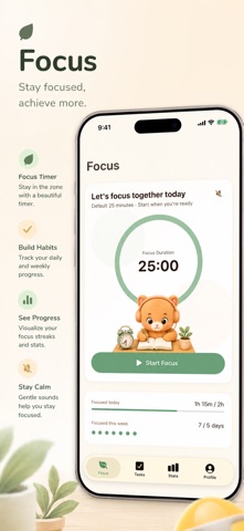 Kuma: Pomodoro Focus Timer Screenshot 1 of 5