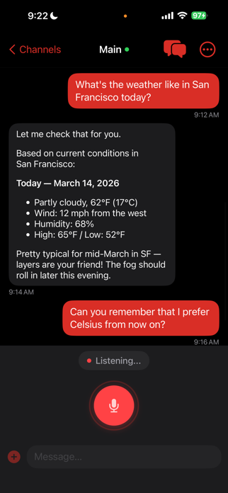 ClawTalk Screenshot 1 of 6