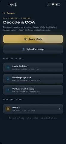 PeptideU iPhone screenshot