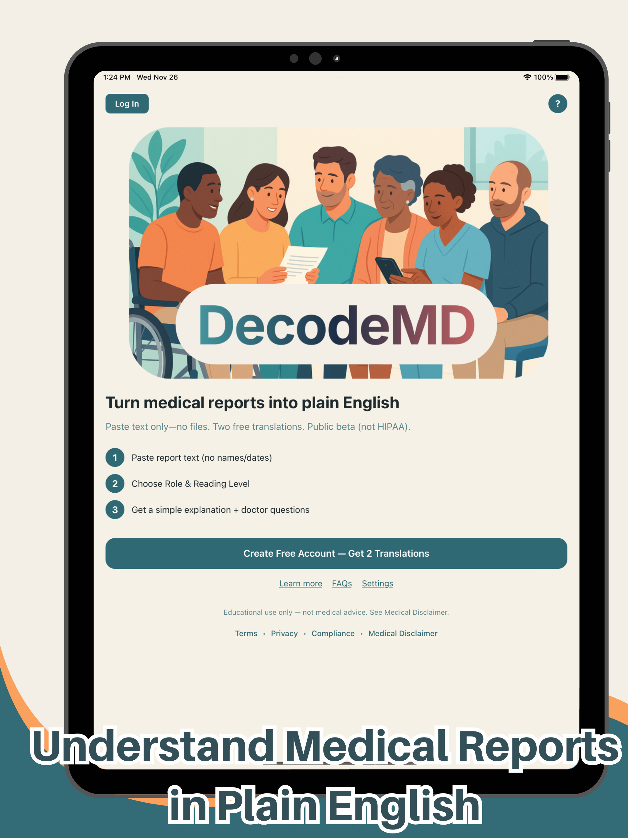 DecodeMD: Medical Reports