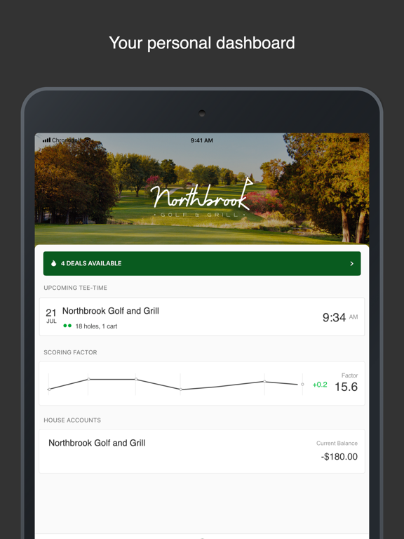 Northbrook Golf iPad screenshot 1 - Sports app
